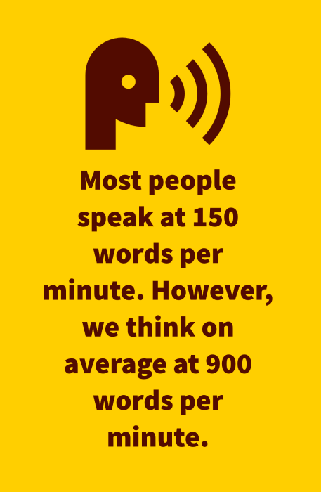 Speak 150 Words Think 900